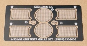 Tamiya 35167 King Tiger grille set Photo Etched Parts Set 1/35