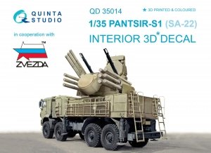 Quinta Studio QD35014 Pantsir-S1 (SA-22 Greyhound) 3D-Printed & coloured Interior on decal paper (for Zvezda kit) 1/35