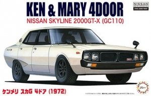 Fujimi 046228 Ken & Mary 4DOOR Nissan Skyline 2000GT-X (GC110) 1/24