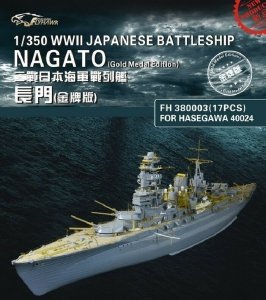 Flyhawk FH380003 WWII Japanese Battleship Nagato Golden Medal Edition (For Hasegawa 40024) 1/350