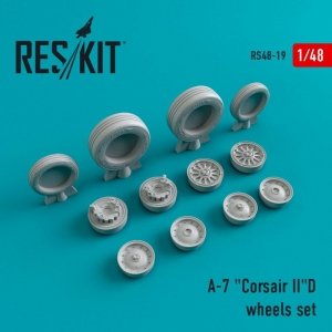 RESKIT RS48-0019 A-7 Corsair II (D) wheels set 1/48