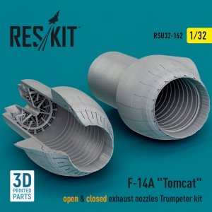 RESKIT RSU32-0162 F-14A Tomcat open & closed exhaust nozzles Trumpeter kit (3D Printed) 1/32
