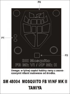 Montex SM48004 Mosquito FBVI/NF MkII TAMIYA