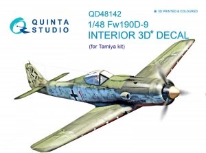 Quinta Studio QD48142 FW 190D-9 3D-Printed & coloured Interior on decal paper (for Tamiya kit) 1/48