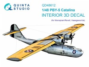Quinta Studio QD48612 PBY-5 Catalina 3D-Printed & coloured Interior on decal paper (Revell/Monogram) 1/48