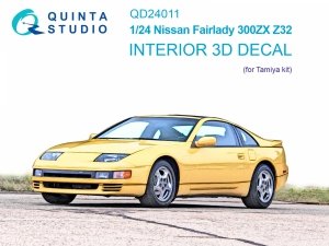 Quinta Studio QD24011 Nissan Fairlady 300ZX Z32 3D-Printed & coloured Interior on decal paper (Tamiya) 1/24
