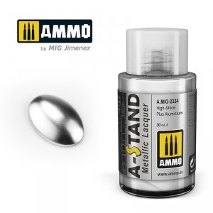 Ammo of Mig 2324 A-STAND High-Shine Plus Aluminium 30ml