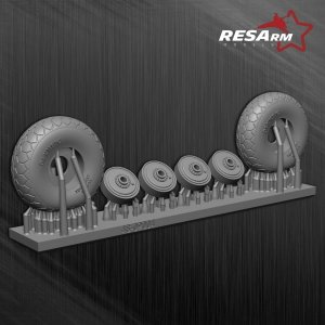 RESARM 48-09004 Wheels under load (3D resin printing) 1/48