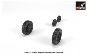 Armory Models AW72321 F-101 Voodoo wheels w/ optional nose wheels & weighted tires 1/72