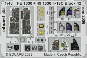Eduard 491330 F-16C Block 42 from 2006 KINETIC MODEL 1/48