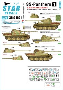 Star Decals 35-C1021 SS-Panthers # 1 1/35