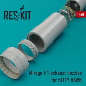 RESKIT RSU48-0038 Mirage F.1 exhaust nozzles for Kitty Hawk kit 1/48