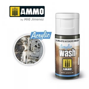 AMMO of Mig Jimenez 0703 ACRYLIC WASH Interiors Wash 15ml