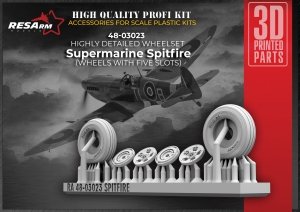 RESArm 48-03023 SPITFIRE VAR 4 - Wheels under load (3D resin printing) 1/48