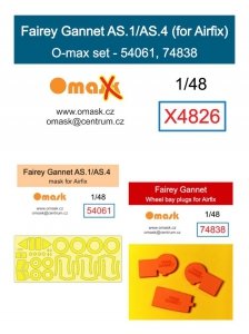 Omask X4826 Fairey Gannet AS.1 / AS.4 O-max set for Airfix 1/48