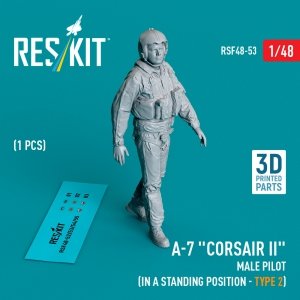 RESKIT RSF48-0053 A-7 Corsair II male pilot (in a standing position - type 2) (1 pcs) (3D Printed) 1/48