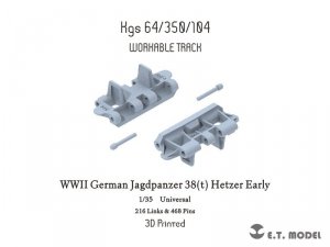 E.T. Model P35-008 WWII German Jagdpanzer 38(t) Hetzer Early Workable Track (3D Printed) 1/35