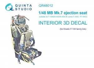 Quinta Studio QR48012 MB Mk.7 seat for F-104 family (Kinetic) 1/48