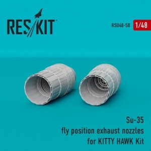 RESKIT RSU48-0058 Su-35 fly position exhaust nozzles for Kitty Hawk kit 1/48