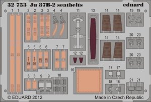 Eduard 32753 Ju 87B-2 seatbelts 1/32 Trumpeter