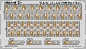 Eduard FE1287 Go 242B seatbelts STEEL ICM 1/48