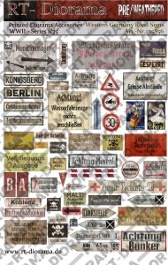 RT-Diorama 35856 Printed Accessories: Road Signs Western Germany 1/35