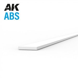 AK Interactive AK6703 STRIPS 0.25 X 2.00 X 350MM – ABS STRIP – 10 UNITS PER BAG