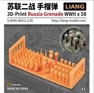 Liang 0421 3D-Print Russia Grenade WWII x 58 1/35