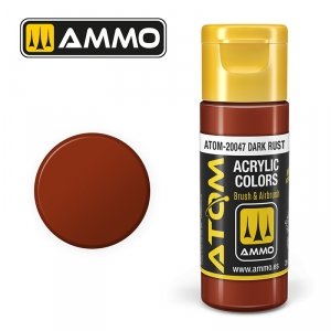 AMMO of Mig Jimenez 20047 ATOM COLOR Dark Rust 20ml