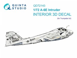 Quinta Studio QD72143 A-6E Intruder 3D-Printed coloured Interior on decal paper (Trumpeter) 1/72