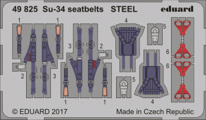 Eduard 49825 Su-34 seatbelts STEEL HOBBY BOSS 1/48