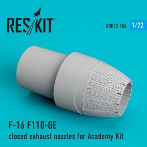 RESKIT RSU72-0186 F-16 F110-GE CLOSE EXHAUST NOZZLES FOR ACADEMY KIT 1/72
