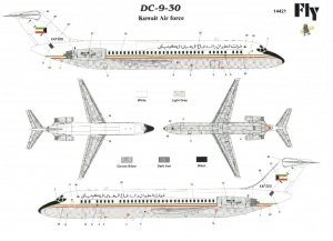 Fly 14421 DC 9-30 Kuwait Air force (1:144)