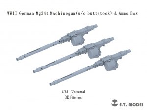 E.T. Model P35-216 WWII German Mg34t Machinegun (w/o buttstock) ( 3D Print ) 1/35