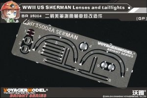 Voyager Model BR35004 WWII US Sherman Lenses and taillights (GP) 1/35