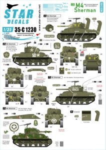 Star Decals 35-C1230 US M4 Sherman 1/35