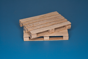 RB Model 35D30 4 x natural wood pallets self assembly kit 1/35