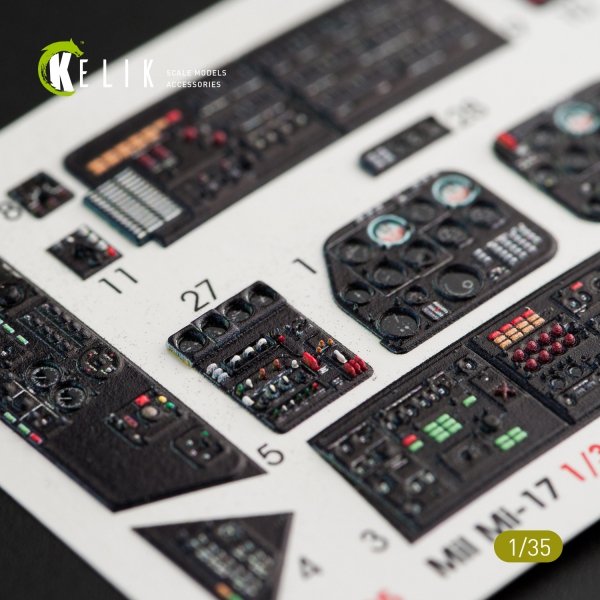 KELIK K35005 MI-17 NATO (BLACK VERSION) INTERIOR 3D DECALS FOR TRUMPETER 1/35