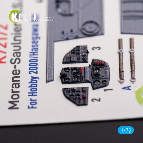 Kelik K72172 Morane-Saulnier M.S.406 - interior 3D decals for Hobby 2000/Hasegawa kit (1/72)