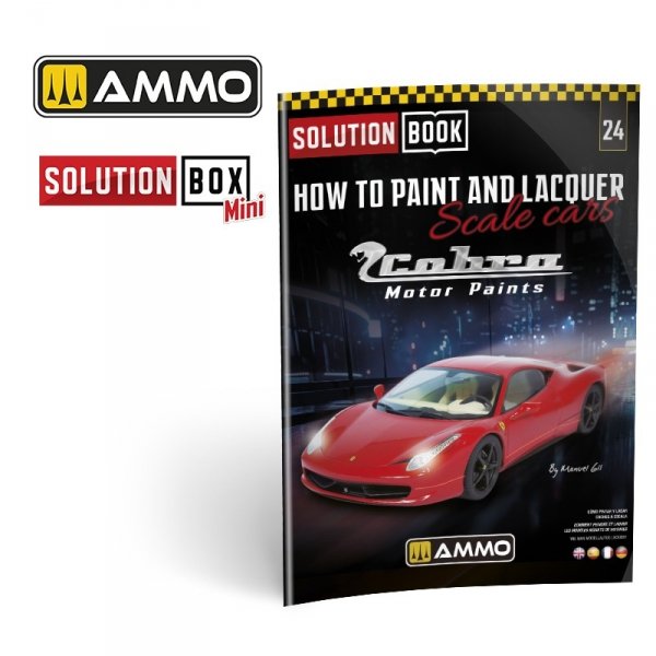AMMO of Mig Jimenez 6604 SOLUTION BOOK 24 – How to Paint and Lacquer scale cars (Multilingual Book)