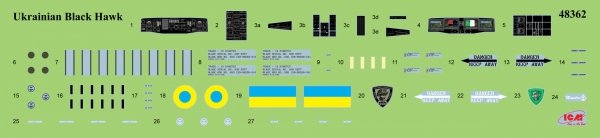 ICM 48362 UH-60A Black Hawk Defence intelligence of Ukraine 1/48