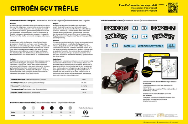 Heller 80702 Citroën 5CV Trefle 1/24