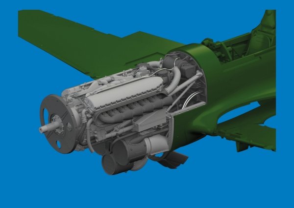 Eduard 6481069 P-40E engine PRINT Eduard 1/48
