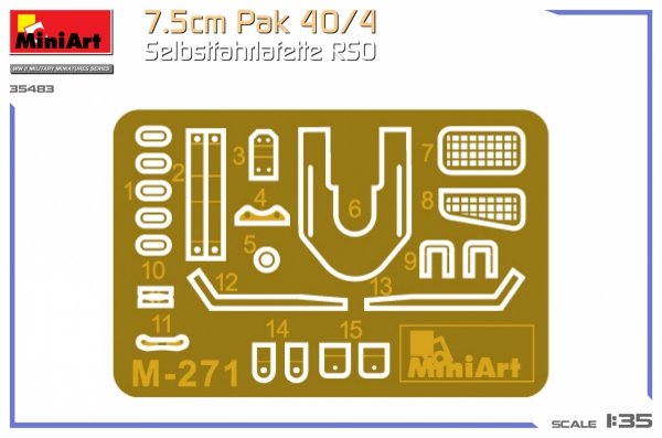 MiniArt 35483 7.5cm Pak 40/4. Selbstfahrlafette RSO 1/35