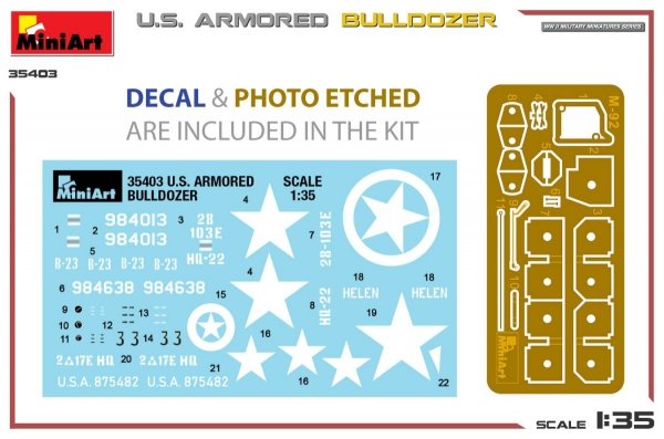 MiniArt 35403 U.S. ARMORED BULLDOZER 1/35