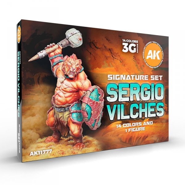 AK Interactive AK11777 SERGIO VILCHES – 3GEN SIGNATURE SET – 14 COLORS &amp; 1 FIGURE