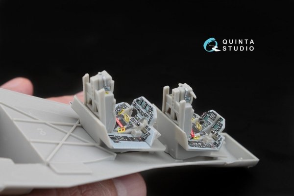 Quinta Studio QD48032 F-16D 3D-Printed &amp; coloured Interior on decal paper (for Hasegawa kit) 1/48