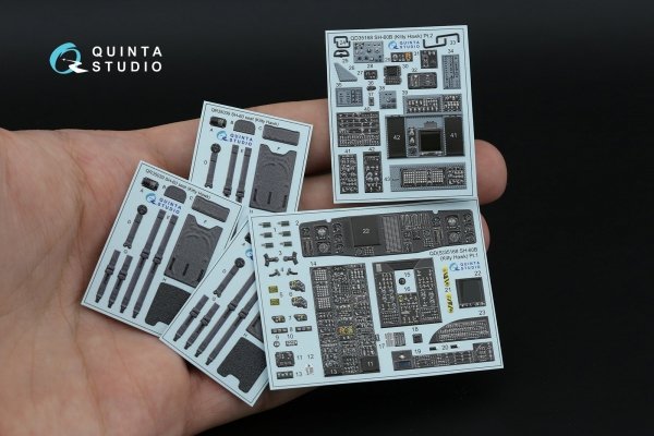 Quinta Studio QD35168 SН-60B Seahawk 3D-Printed &amp; coloured Interior on decal paper (Kitty Hawk) 1/35