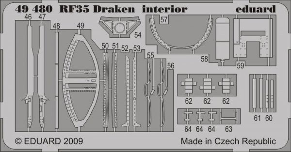 Eduard 49480 RF-35 Draken interior S. A. 1/48 Hasegawa