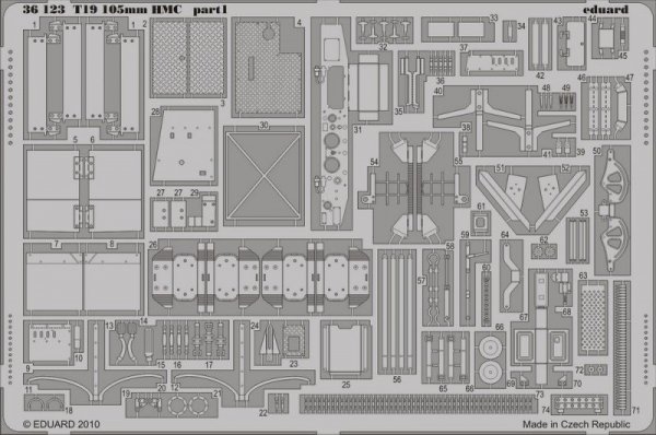 Eduard 36123 T19 105mm HMC 1/35 Dragon